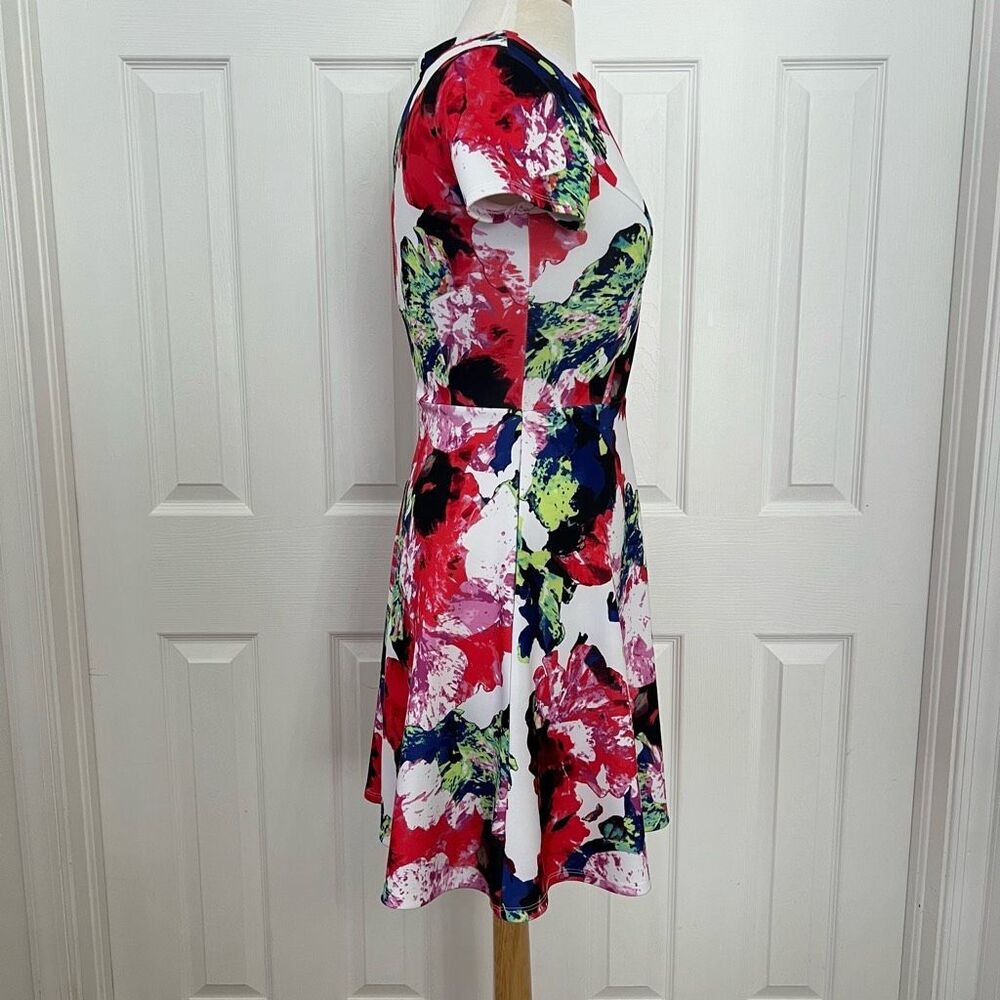 Milly For Design Nation Womens Rosabella Combo Fit and Flare Scuba Dress Size 2 - Picture 4 of 7